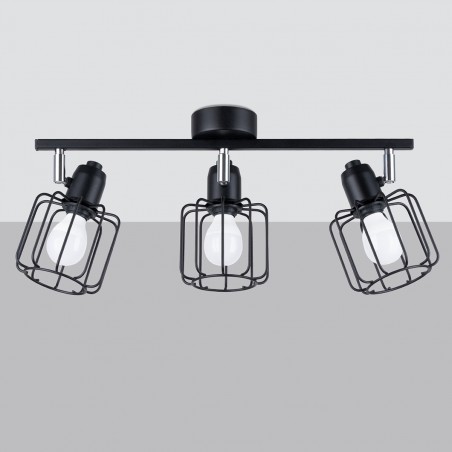 Plafon BELUCI 3 czarny SL.1116 Sollux