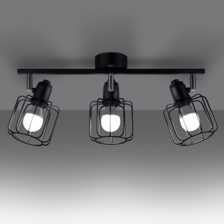 Plafon BELUCI 3 czarny SL.1116 Sollux