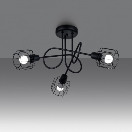 Żyrandol BELUCI 3S czarny SL.1118 Sollux