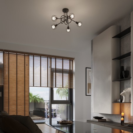 Żyrandol BELUCI 3S czarny SL.1118 Sollux