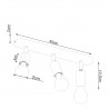 Plafon FORNES 3 czarny SL.1122 Sollux