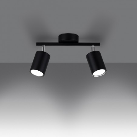 Plafon LEMMI 2 czarny SL.1127 Sollux