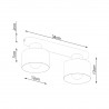 Plafon SAVAR 2 czarny SL.1130 Sollux