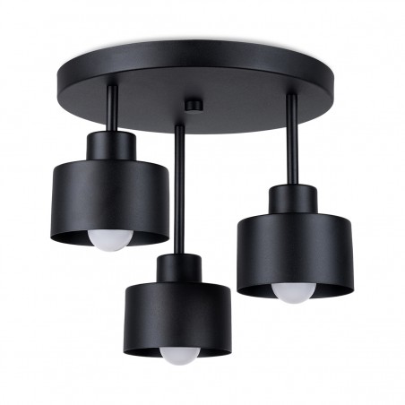 Plafon SAVAR 3 czarny SL.1131 Sollux