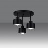 Plafon SAVAR 3 czarny SL.1131 Sollux