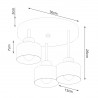 Plafon SAVAR 3 czarny SL.1131 Sollux