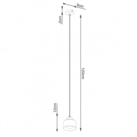 Lampa wisząca SAVAR 1 czarna SL.1132 Sollux