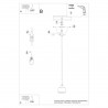 Lampa wisząca SAVAR 1 czarna SL.1132 Sollux