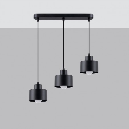 Lampa wisząca SAVAR 3 czarna SL.1133 Sollux
