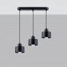 Lampa wisząca SAVAR 3 czarna SL.1133 Sollux