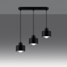 Lampa wisząca SAVAR 3 czarna SL.1133 Sollux