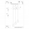 Lampa wisząca SAVAR 3 czarna SL.1133 Sollux
