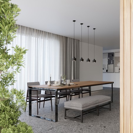 Lampa wisząca SAVAR 3 czarna SL.1133 Sollux