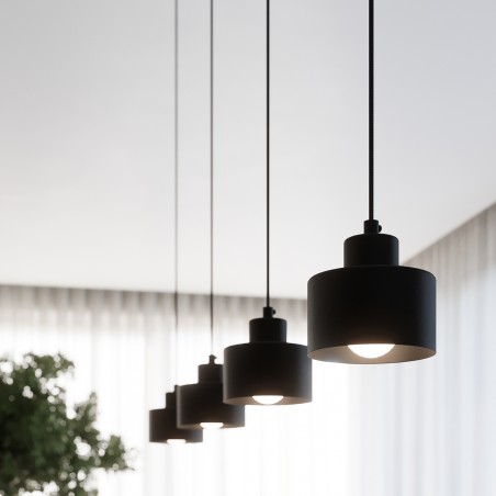 Lampa wisząca SAVAR 3 czarna SL.1133 Sollux