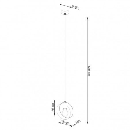 Lampa wisząca TITRAN 1 biała SL.1137 Sollux