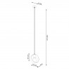 Lampa wisząca TITRAN 1 biała SL.1137 Sollux