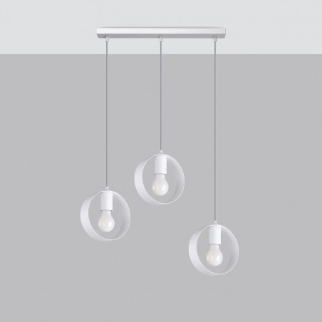 Lampa wisząca TITRAN 3 biała SL.1138 Sollux