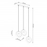 Lampa wisząca TITRAN 3 biała SL.1138 Sollux