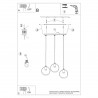 Lampa wisząca TITRAN 3 biała SL.1138 Sollux