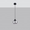 Lampa wisząca ALINO 1 czarna SL.1141 Sollux