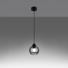 Lampa wisząca ALINO 1 czarna SL.1141 Sollux