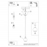 Lampa wisząca ALINO 1 czarna SL.1141 Sollux