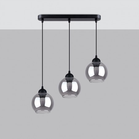 Lampa wisząca ALINO 3 czarna SL.1142 Sollux