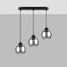 Lampa wisząca ALINO 3 czarna SL.1142 Sollux