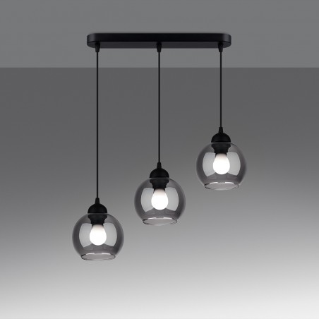 Lampa wisząca ALINO 3 czarna SL.1142 Sollux