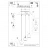 Lampa wisząca ALINO 3 czarna SL.1142 Sollux