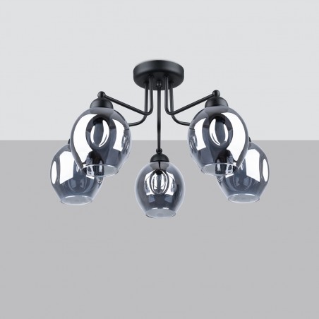 Żyrandol FILLAN 5 czarny SL.1145 Sollux