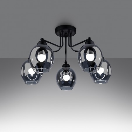Żyrandol FILLAN 5 czarny SL.1145 Sollux