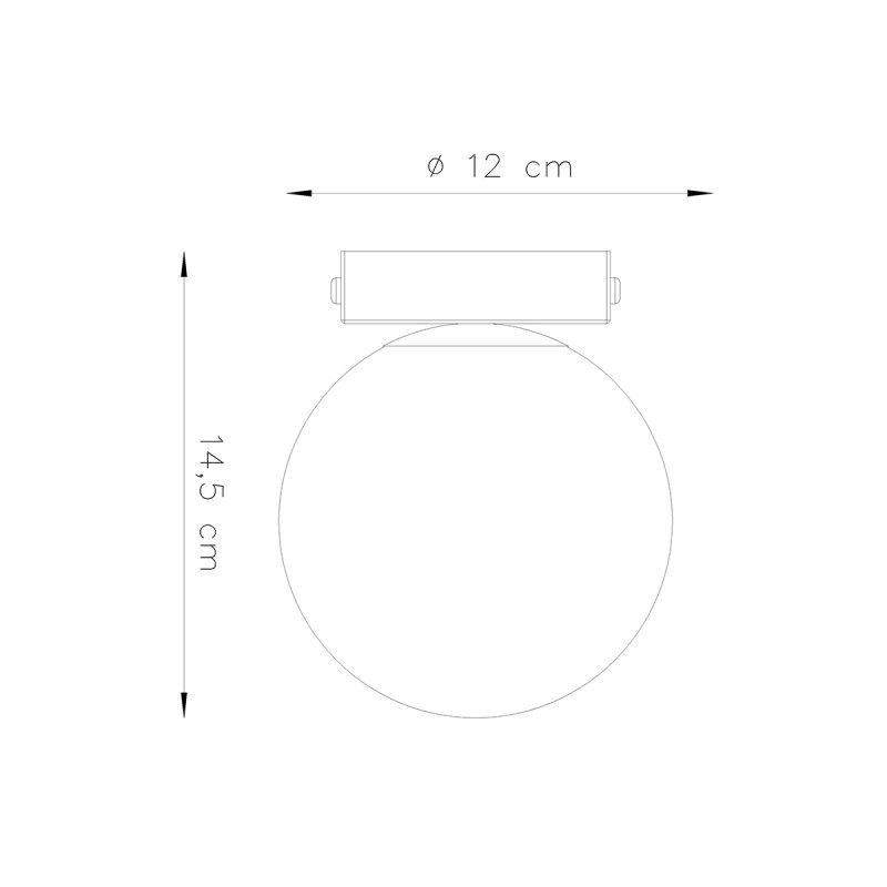 Plafon YOLI 1 czarny SL.1151 Sollux