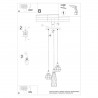 Lampa wisząca SUBA 3P czarna SL.1166 Sollux