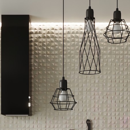 Lampa wisząca SUBA 3P czarna SL.1166 Sollux
