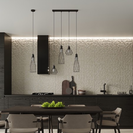 Lampa wisząca SUBA 3P czarna SL.1166 Sollux