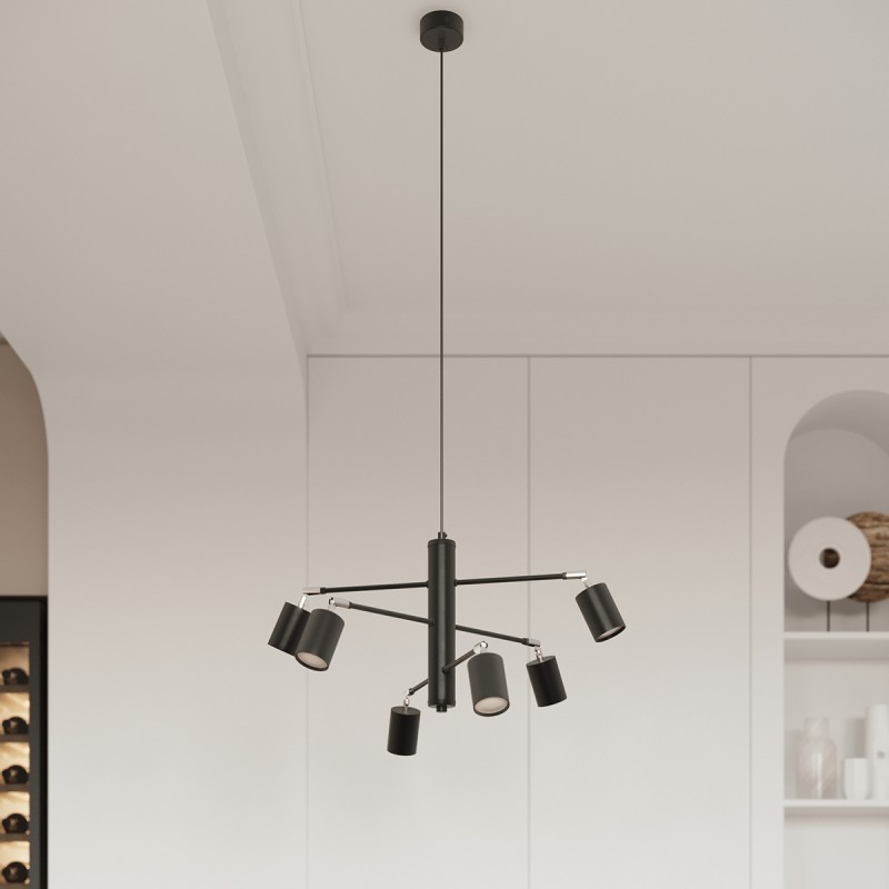 Plafon LEMMI 4L czarny SL.1168 Sollux