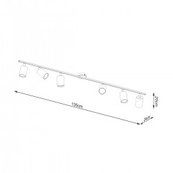 Plafon LEMMI 6L czarny SL.1169 Sollux