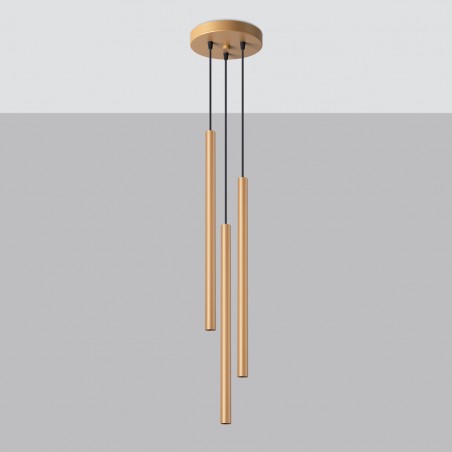 Lampa wisząca PASTELO 3P złota SL.1172 Sollux