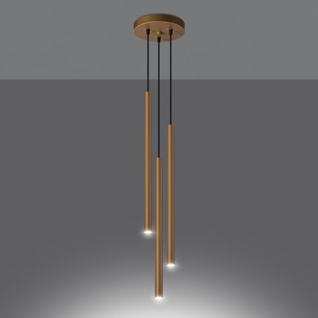 Lampa wisząca PASTELO 3P złota SL.1172 Sollux