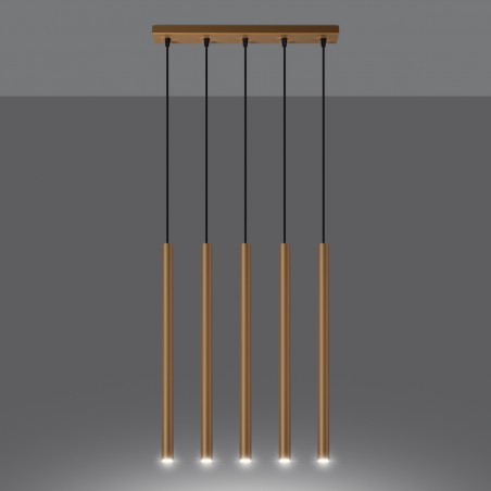 Lampa wisząca PASTELO 5L złota SL.1173 Sollux