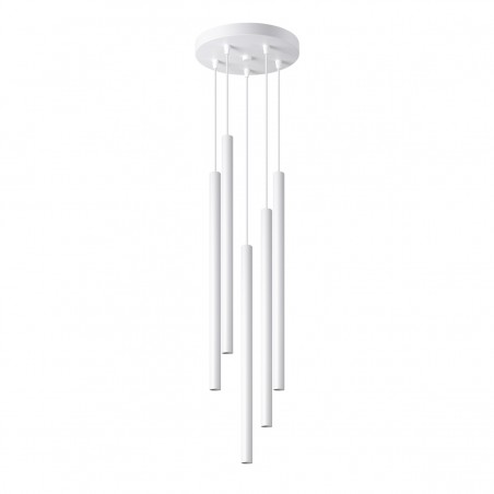 Lampa wisząca PASTELO 5P biała SL.1175 Sollux