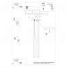 Lampa wisząca PASTELO 5P biała SL.1175 Sollux