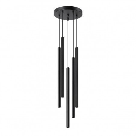 Lampa wisząca PASTELO 5P czarna SL.1176 Sollux