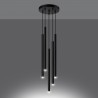Lampa wisząca PASTELO 5P czarna SL.1176 Sollux