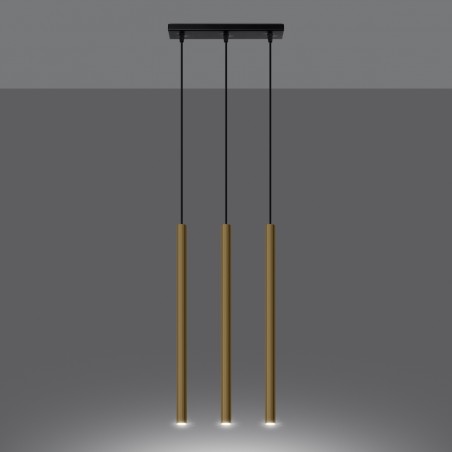 Lampa Wisząca PASTELO 3L złoty połysk SL.1196 Sollux