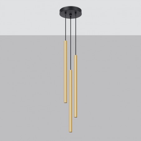 Lampa Wisząca PASTELO 3P złoty połysk SL.1197 Sollux