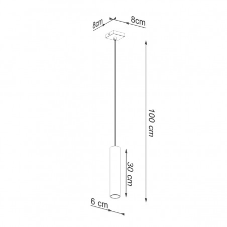 Lampa Wisząca LAGOS 1 złoty połysk SL.1200 Sollux