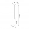 Lampa Wisząca LAGOS 1 złoty połysk SL.1200 Sollux