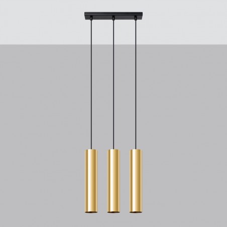 Lampa Wisząca LAGOS 3 złoty połysk SL.1201 Sollux